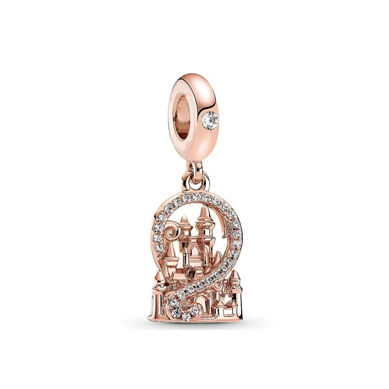 Rose Gold Plated Castle Charm B4322
