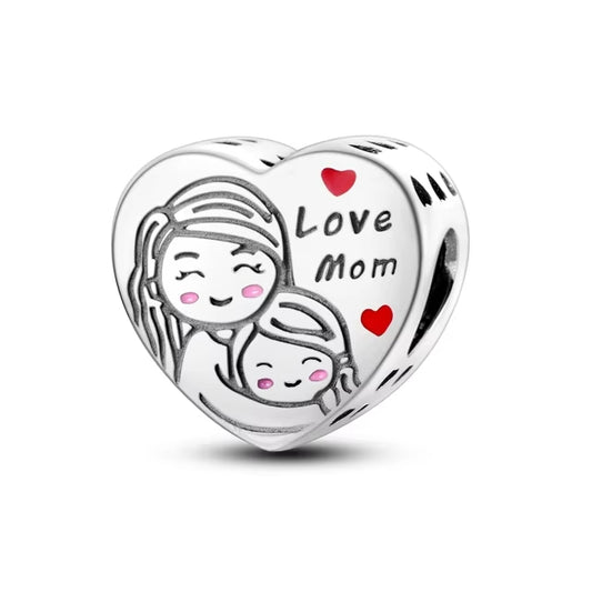 925 Engraved Mum Charm