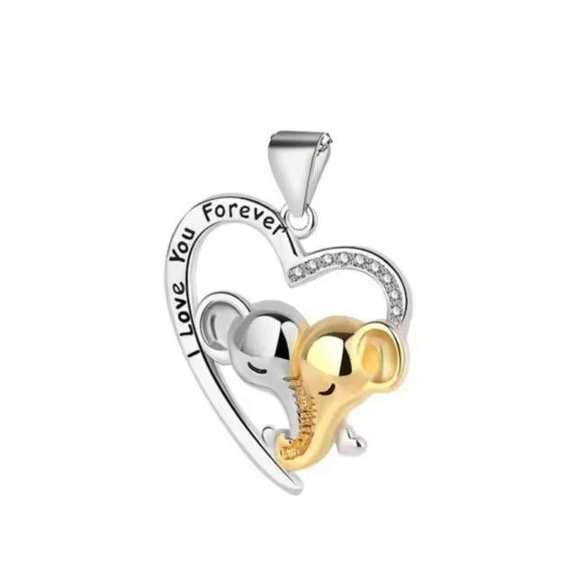 Gold Plated Elephant Love Charm