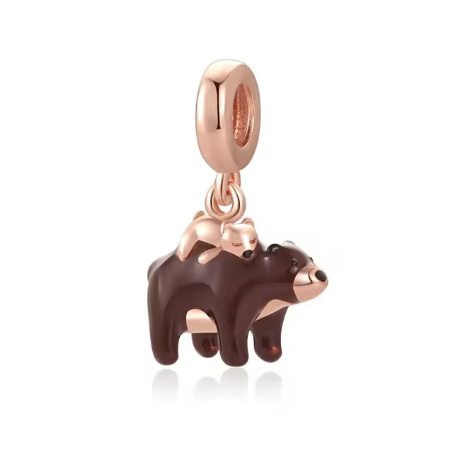 Rose Gold Plated Bear Charm