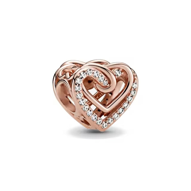 Rose Gold Plated Heart Charm