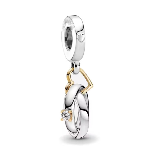 Gold Plated Wedding Ring Charm