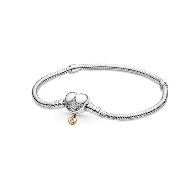 925 Heart Charm Bracelet