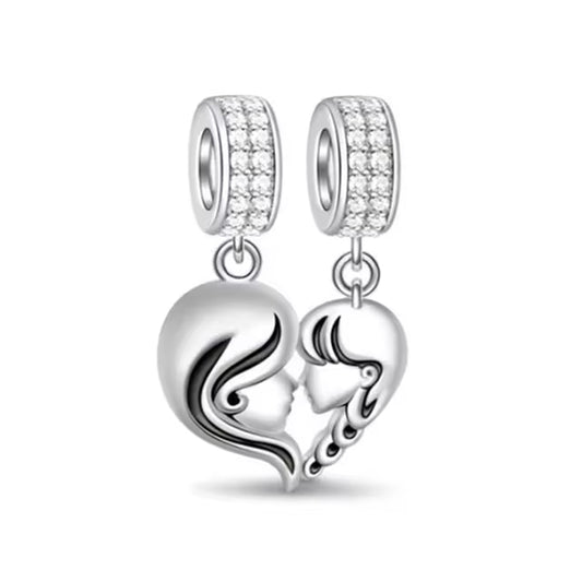 925 Mother Daughter Two-Piece Charm