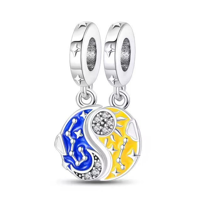 925 Sun & Moon Two-Piece Charm