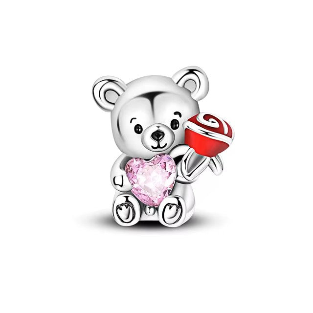 925 Bear Gem Charm