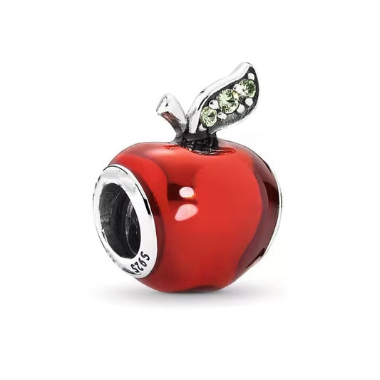 925 Red Apple Charm