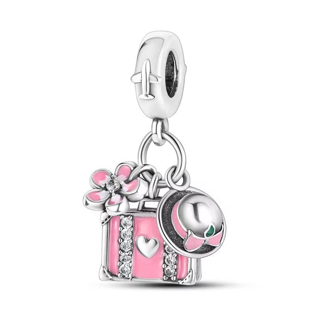 925 Pink Handbag Charm