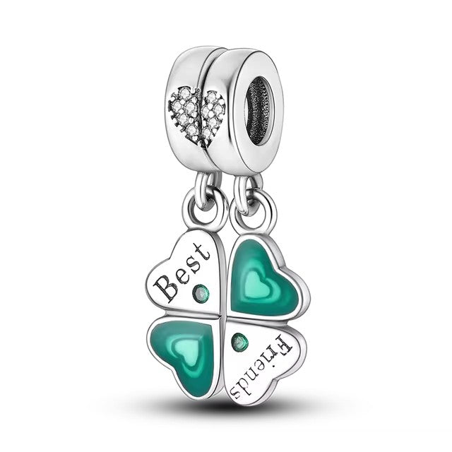 925 Two-Piece Clover Charm