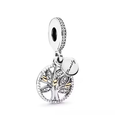 Gold Plated Circular Tree Charm