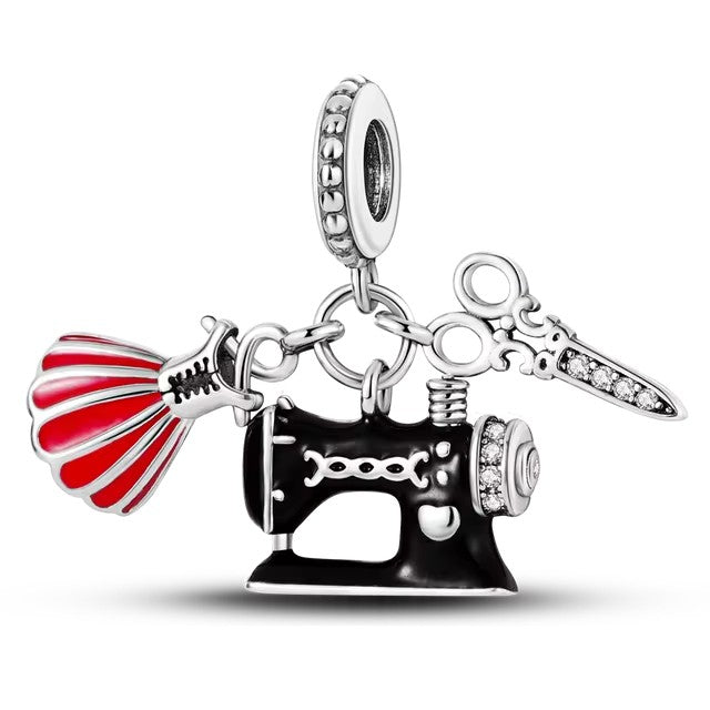 925 Sewing Machine Charm