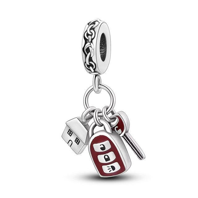 925 Car Key Charm