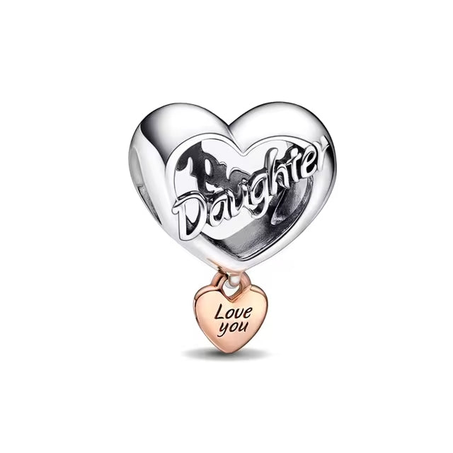 925 Daughter Heart Charm