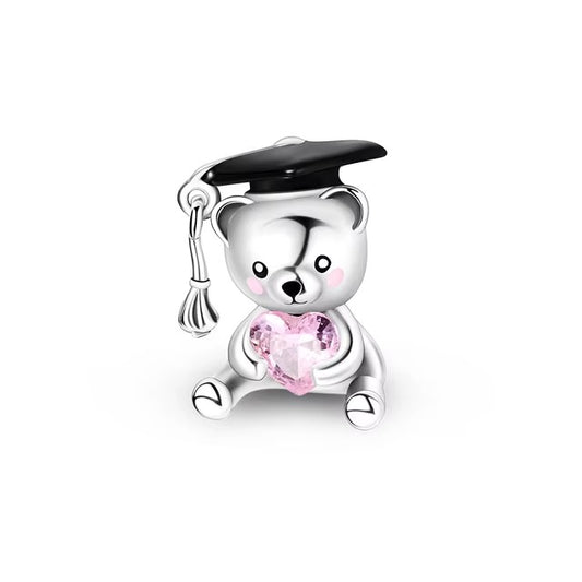 925 Graduation Bear Charm