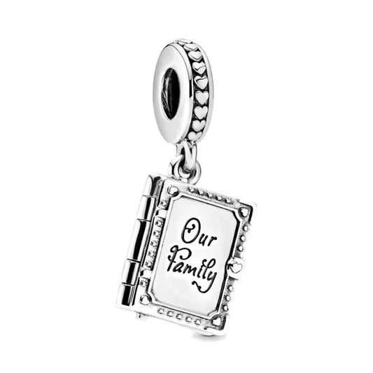 925 Our Family Book Charm