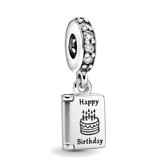 925 Happy Birthday Charm