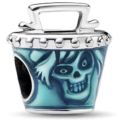 Green Skeleton Skull Charm