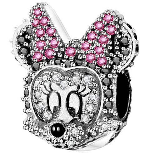 Ms.Mouse Pink Bow Diamante Charm
