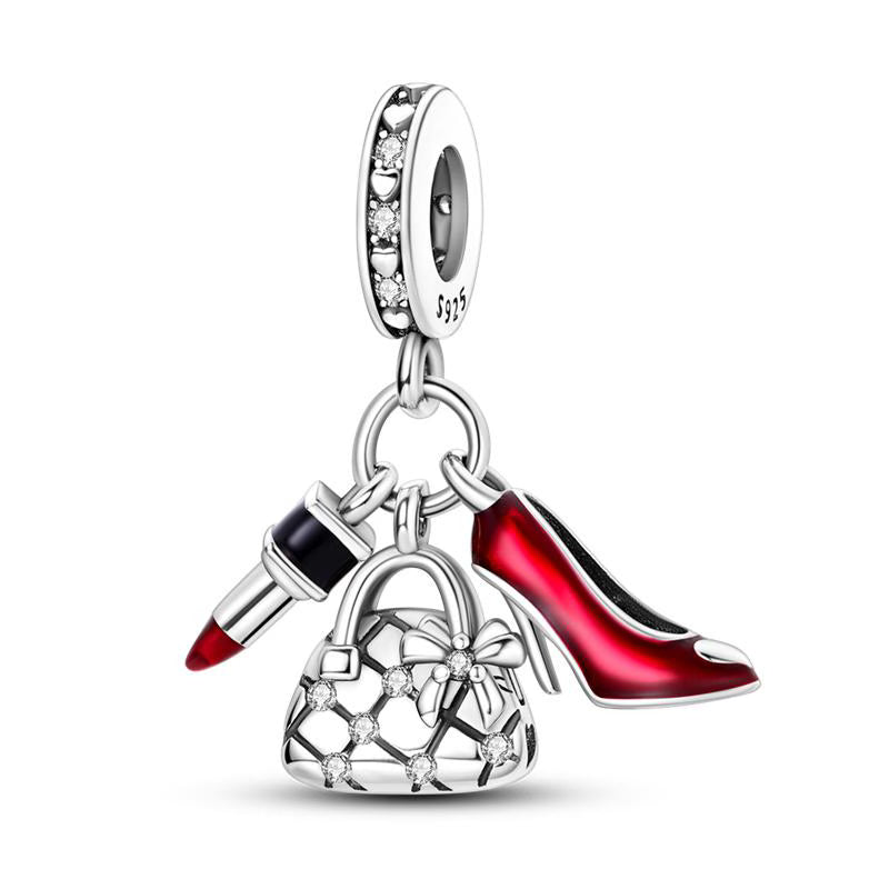 Red High-Heels Handbag Pendant Charm