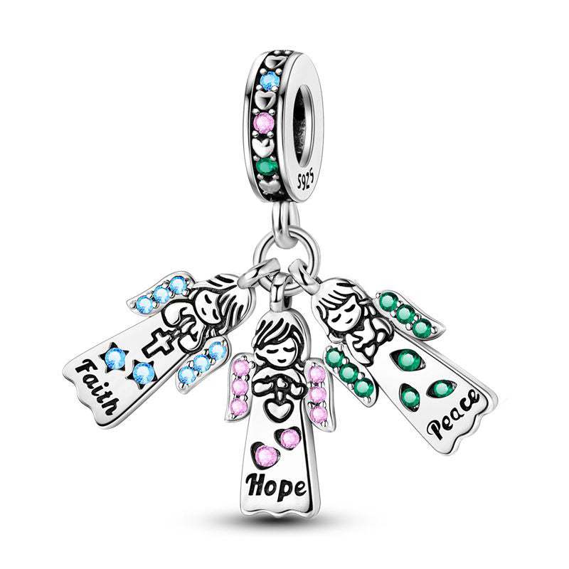 Faith, Hope, Peace Christian Pendants Charm