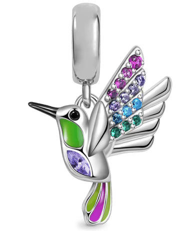 Colourful Hummingbird Pendant Charm