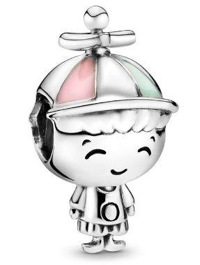 Pink & Green Helicopter Hat Charm