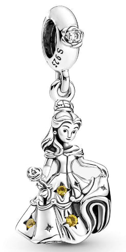 Yellow Diamante Princess Pendant Charm