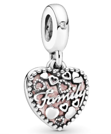 Love Hearts Family Pendant Charm