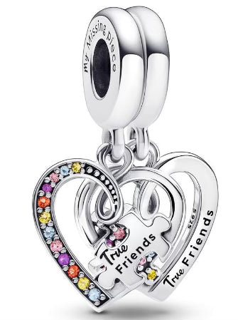 True Friends Love Heart Pendant Charm