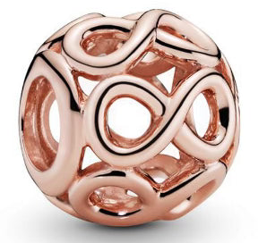 Rose Gold Eternal Round Charm