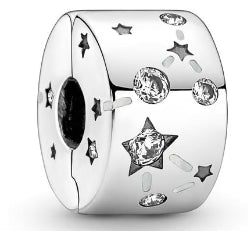 Diamante Star & Planet Round Charm