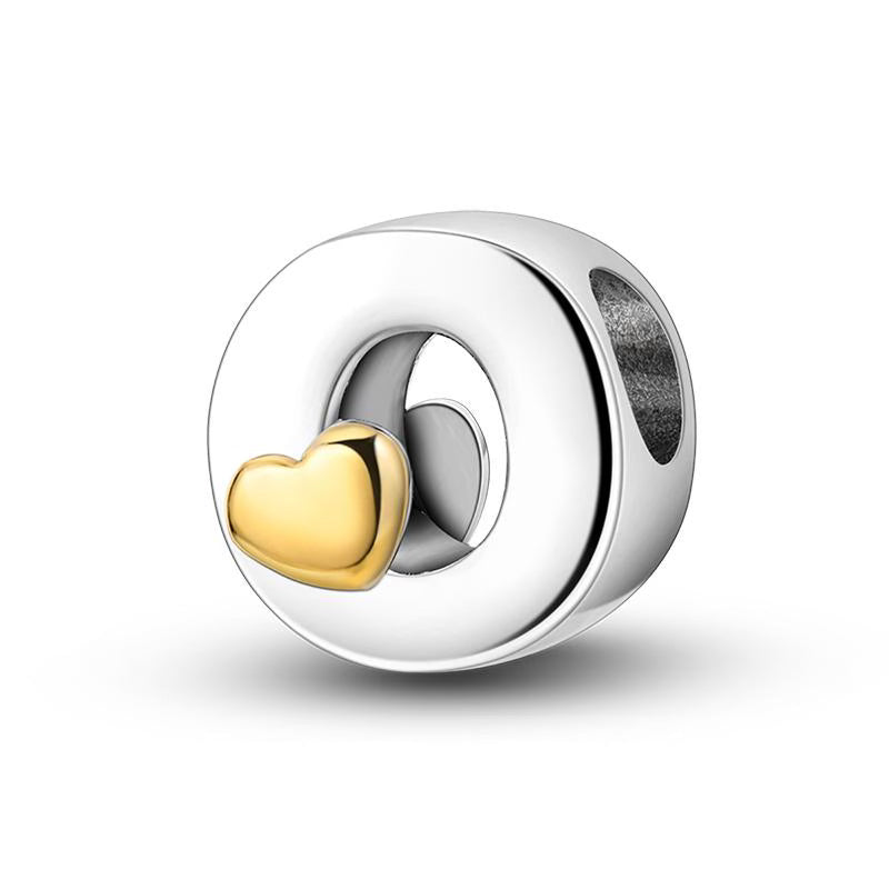 O Golden Love Heart Charm