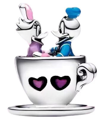 Ms. & Mr.Duck Coffee Date Charm