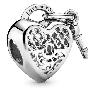 Detailed Locket & Key Charm