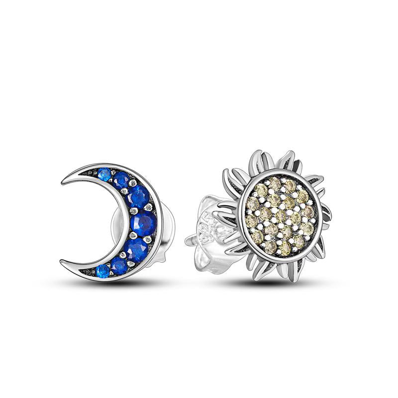 Blue Moon & Sun Earrings