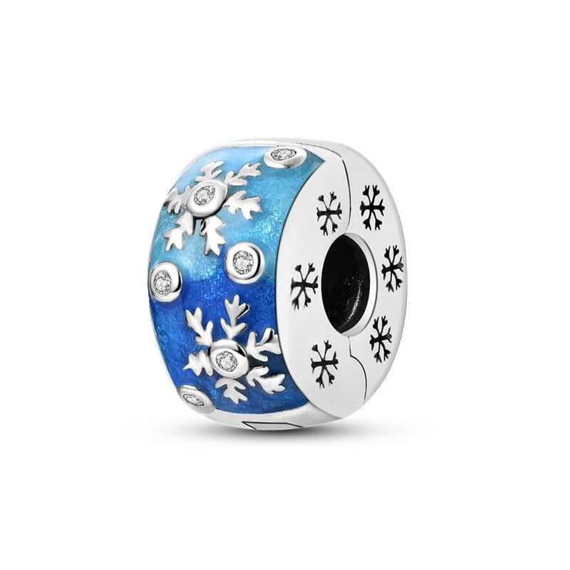 Blue Gradient Snowflake Detail Charm