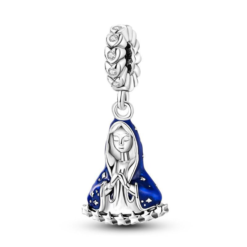 Praying Woman Love Hearts Pendant Charm