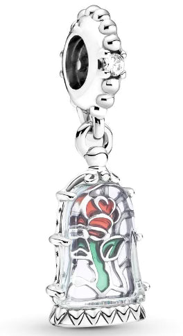 Framed Rose Pendant Charm