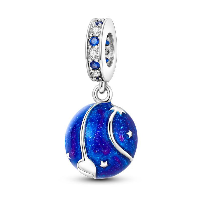 Blue Cosmic Star Ball Charm