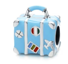Blue Suitcase Travel Charm