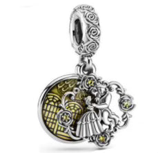 Yellow Princess & Beast Fairytale Pendant Charm