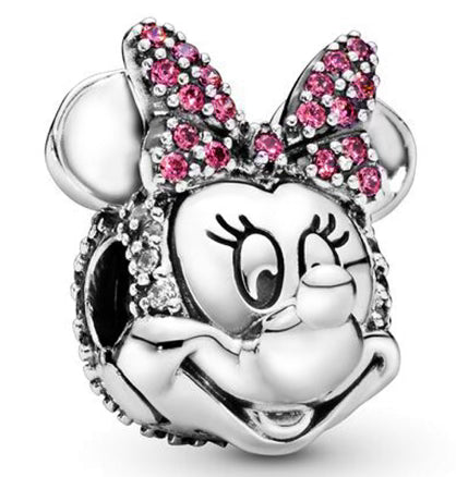 Ms.Mouse Pink Bow Diamante Charm