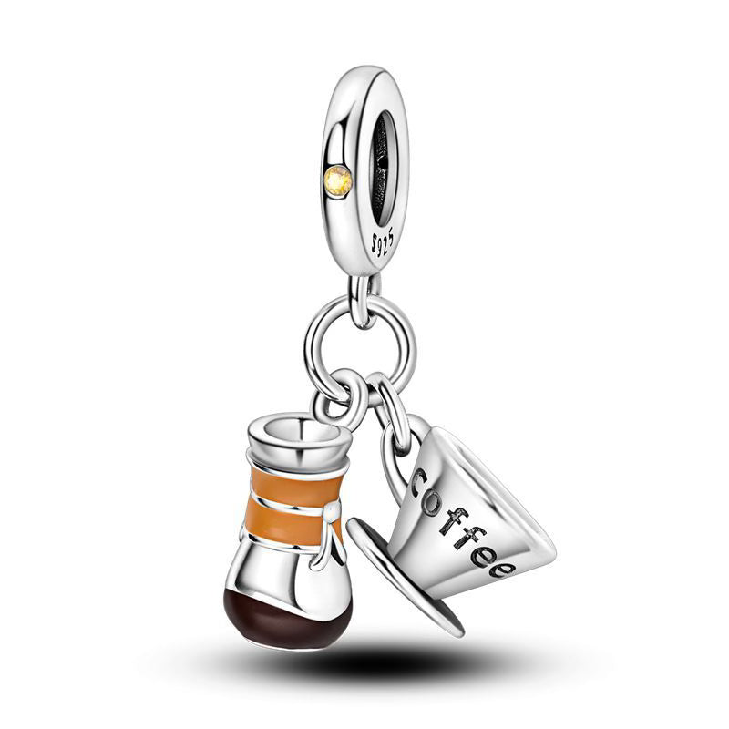 Coffee Lover Pendants Diamante Charm