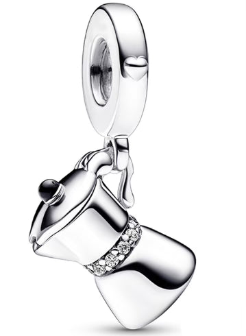 Diamante Kettle Pendant Charm