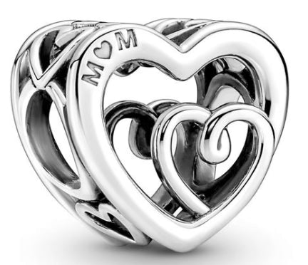 Mom Love Hearts Detail Charm