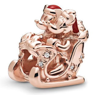 Ms. & Mr.Mouse Sleigh Charm