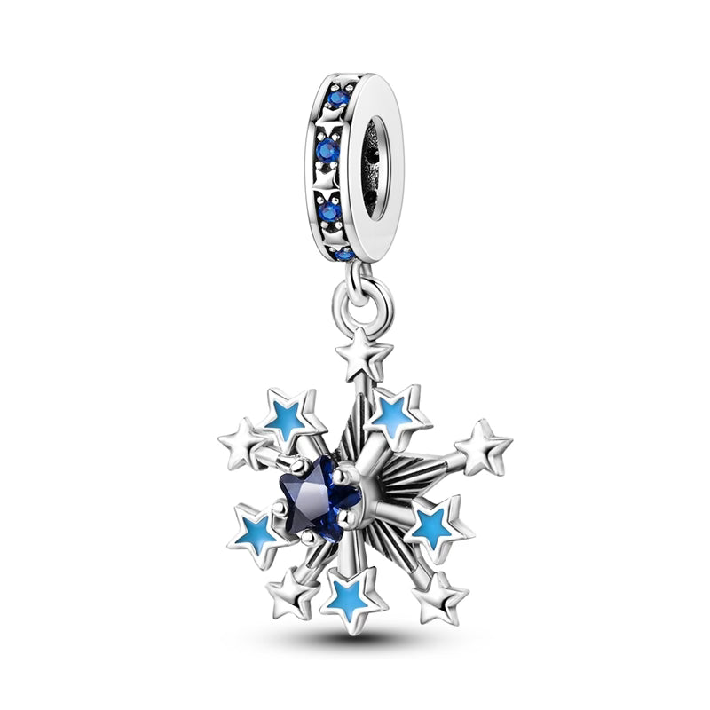 Shooting Stars Detail Diamante Pendant Charm