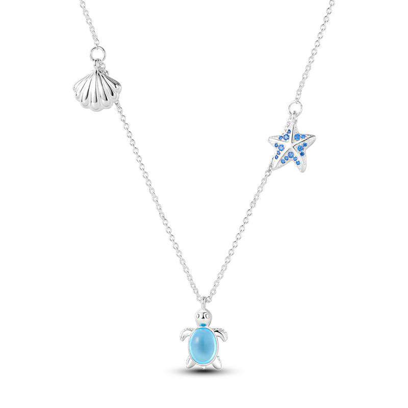 Clamshell, Starfish, & Turtle Necklace