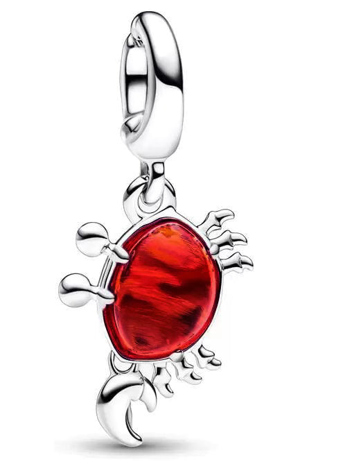 Ruby Red Crab Pendant Charm
