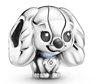 Lady Puppy Blue Collar Charm